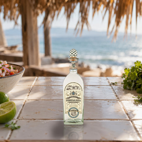 Fortaleza Blanco Tequila mariscos counter - Liquor Geeks