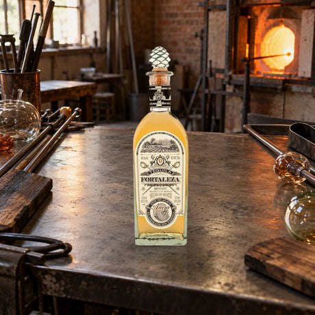 Fortaleza Tequila Añejo 700mL glassblower bench - Liquor Geeks