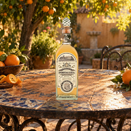Fortaleza Tequila Añejo 700mL orange patio - Liquor Geeks