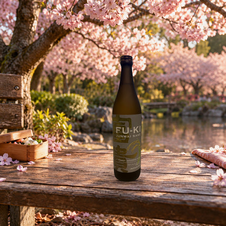Fuki Junmai Sake Liqueur hanami bench - Liquor Geeks
