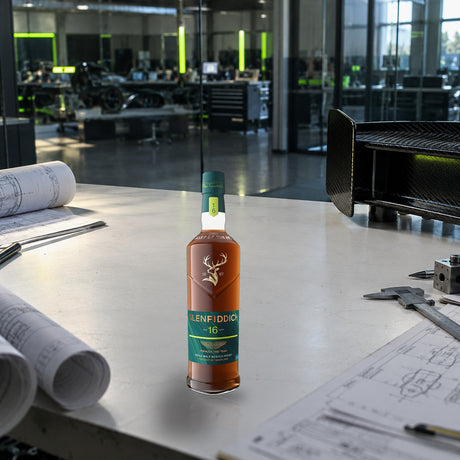 Glenfiddich 16 Year Old Single Malt Scotch Whisky – Aston Martin Formula One™ 2026 Limited Edition engineering bench - Liquor Geeks