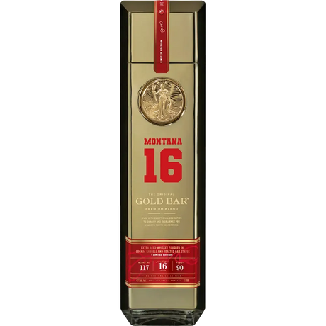 Gold Bar Blended American Whiskey Premium Blend Joe Montana 16 Year 90 - Liquor Geeks