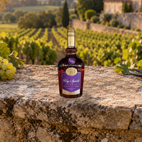 Gran Gala Very Special Cognac charente vineyard wall - Liquor Geeks