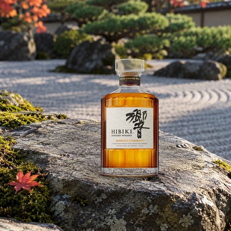 Hibiki Suntory Whisky Japanese Harmony zen garden stone - Liquor Geeks