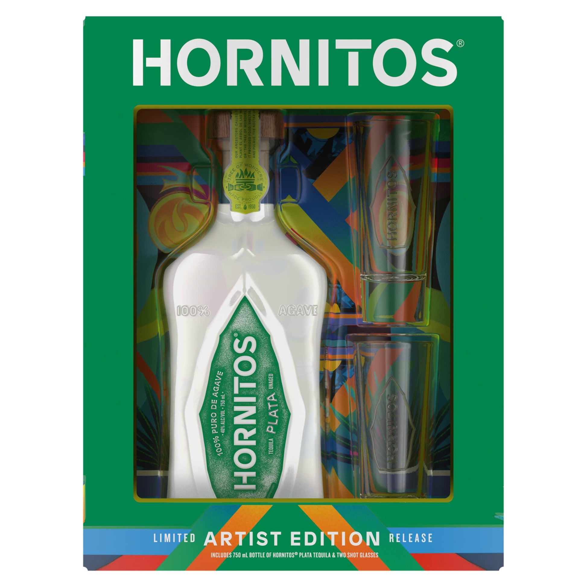 Hornitos Tequila Plata W/ Shot Glasses - Liquor Geeks