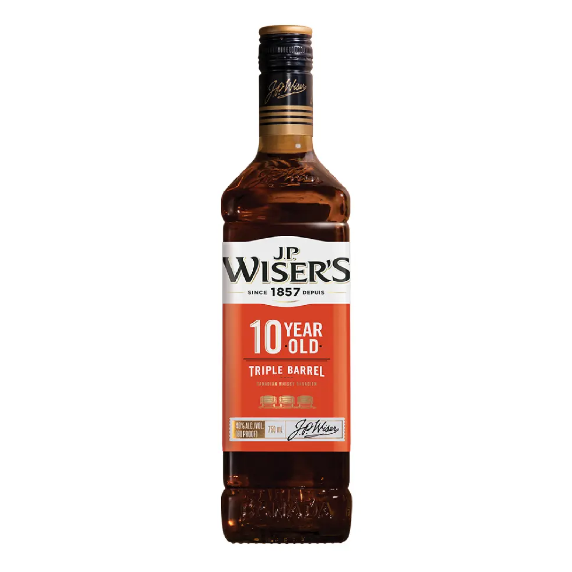 J.P. Wiser's Canadian Whisky Blended 10 Yr - Liquor Geeks