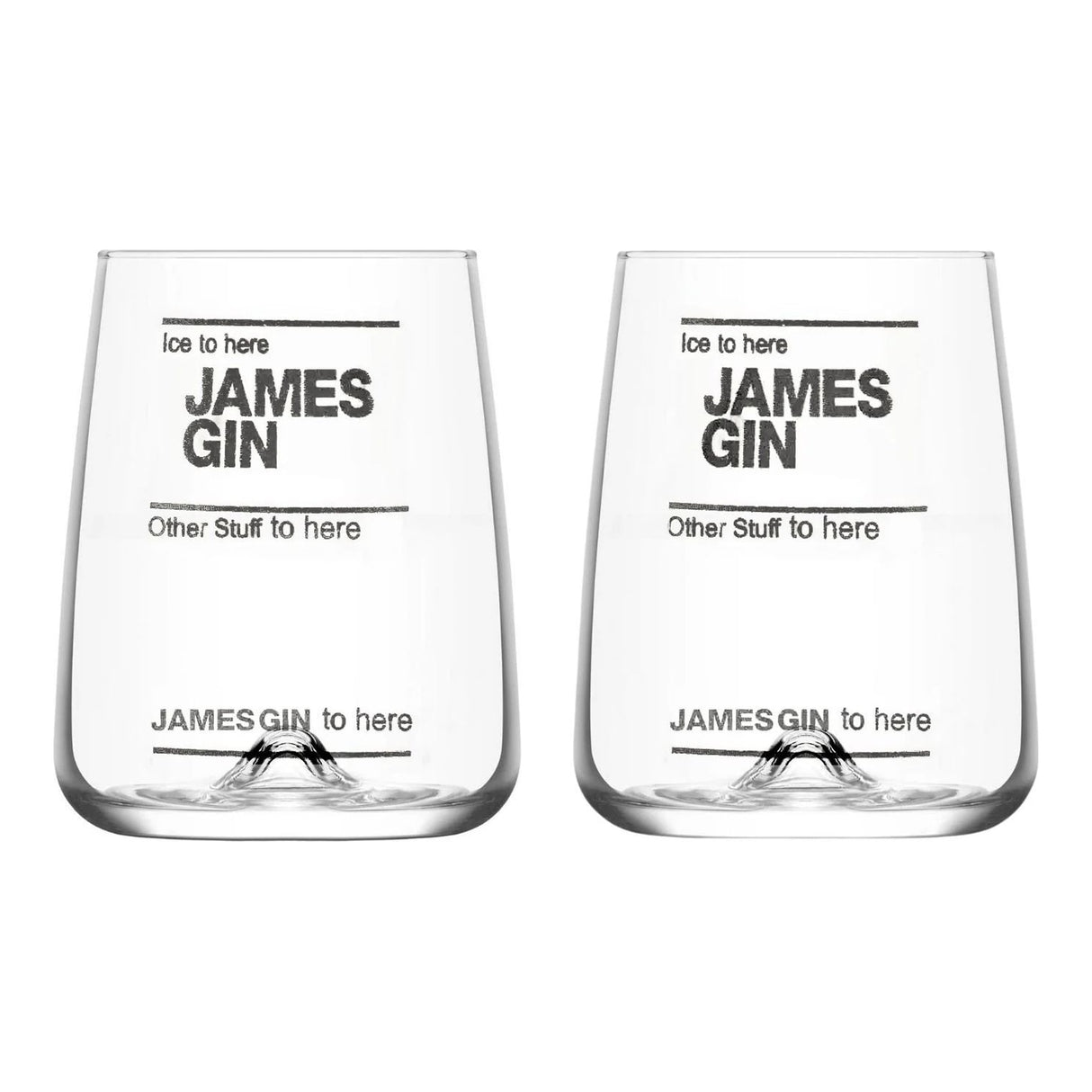James Gin Cocktail Mixing Glasses - Set of 2