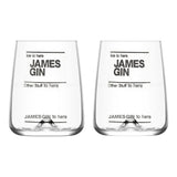 James Gin Cocktail Mixing Glasses - Set of 2