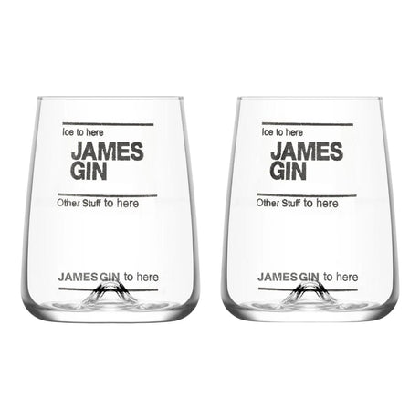 James Gin Cocktail Mixing Glasses - Set of 2