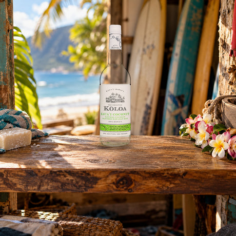 Koloa Kauai Coconut Rum surf shack shelf - Liquor Geeks