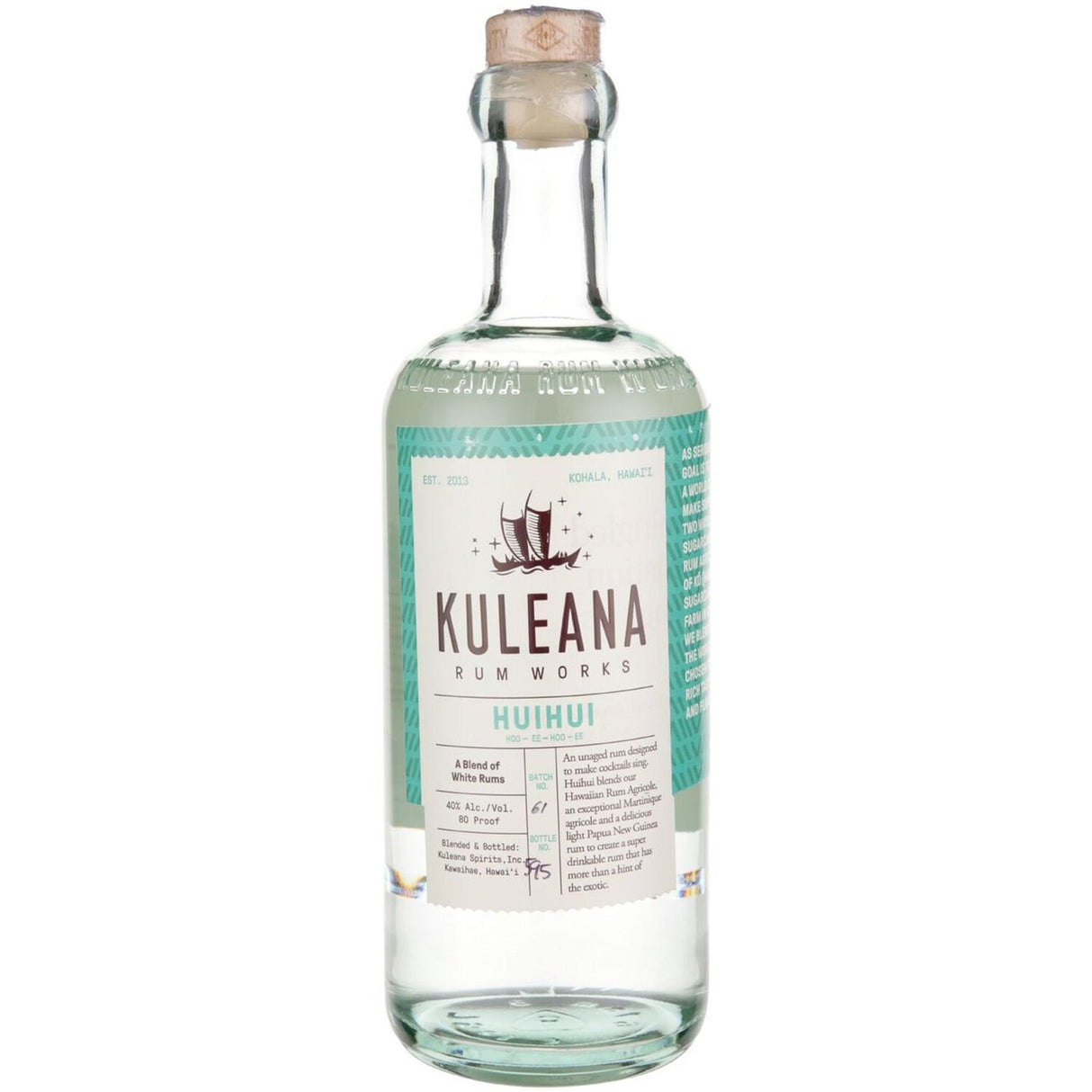 Kuleana Rum Works Rhum Agricole Hawaiian Rum Agricole - Liquor Geeks