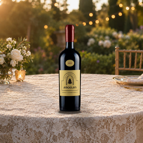 Chateau Angelus Hommage A Elisabeth Bouchet Saint Emilion Grand Cru 2018 With Wood Box lace wedding table - Liquor Geeks
