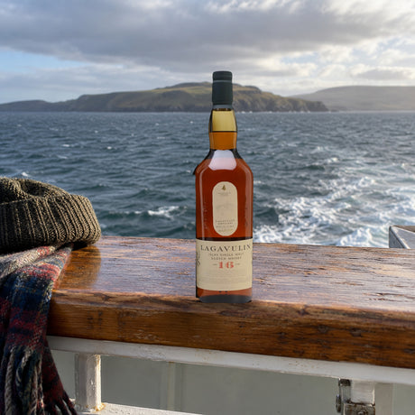 Lagavulin Single Malt Scotch 16 Year Whiskey ferry rail - Liquor Geeks