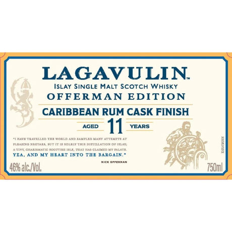 Lagavulin Offerman Edition 11 Year Caribbean Rum Cask Finish Single Malt Scotch Whisky - Liquor Geeks