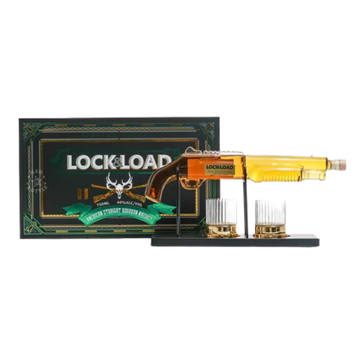 Lock & Load Shotgun Straight Bourbon Whiskey Gift Set