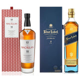 The Macallan 18 Double Cask & Johnnie Walker Blue Label Pair