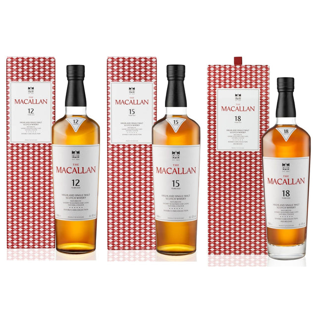 The Macallan Double Cask 12, 15 & 18 Year Trio