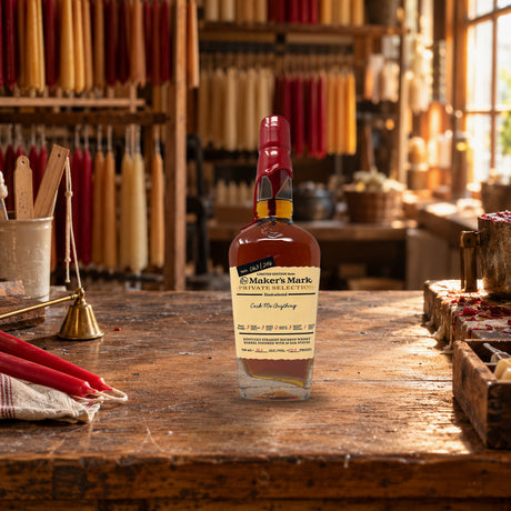 Maker's Mark Private Selection 'Cask Me Anything' Liquor Geeks Barrel Pick candle makers bench - Liquor Geeks