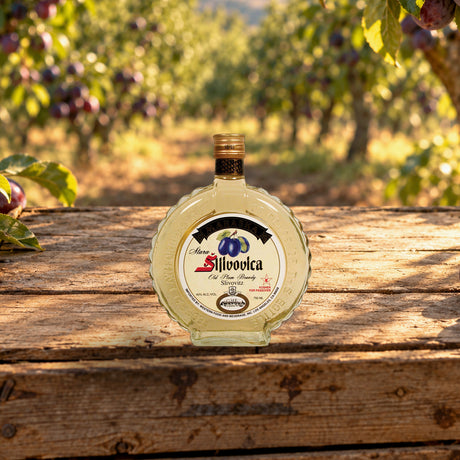 Maraska Slivovitz Brandy plum orchard crate - Liquor Geeks