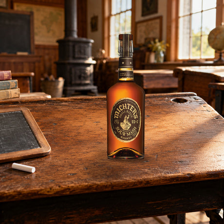 Michters US1 Sour Mash Bourbon Whiskey schoolhouse desk - Liquor Geeks