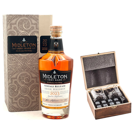Midleton Very Rare With Gift — Wooden Box, 2 Glasses & Whiskey Stones