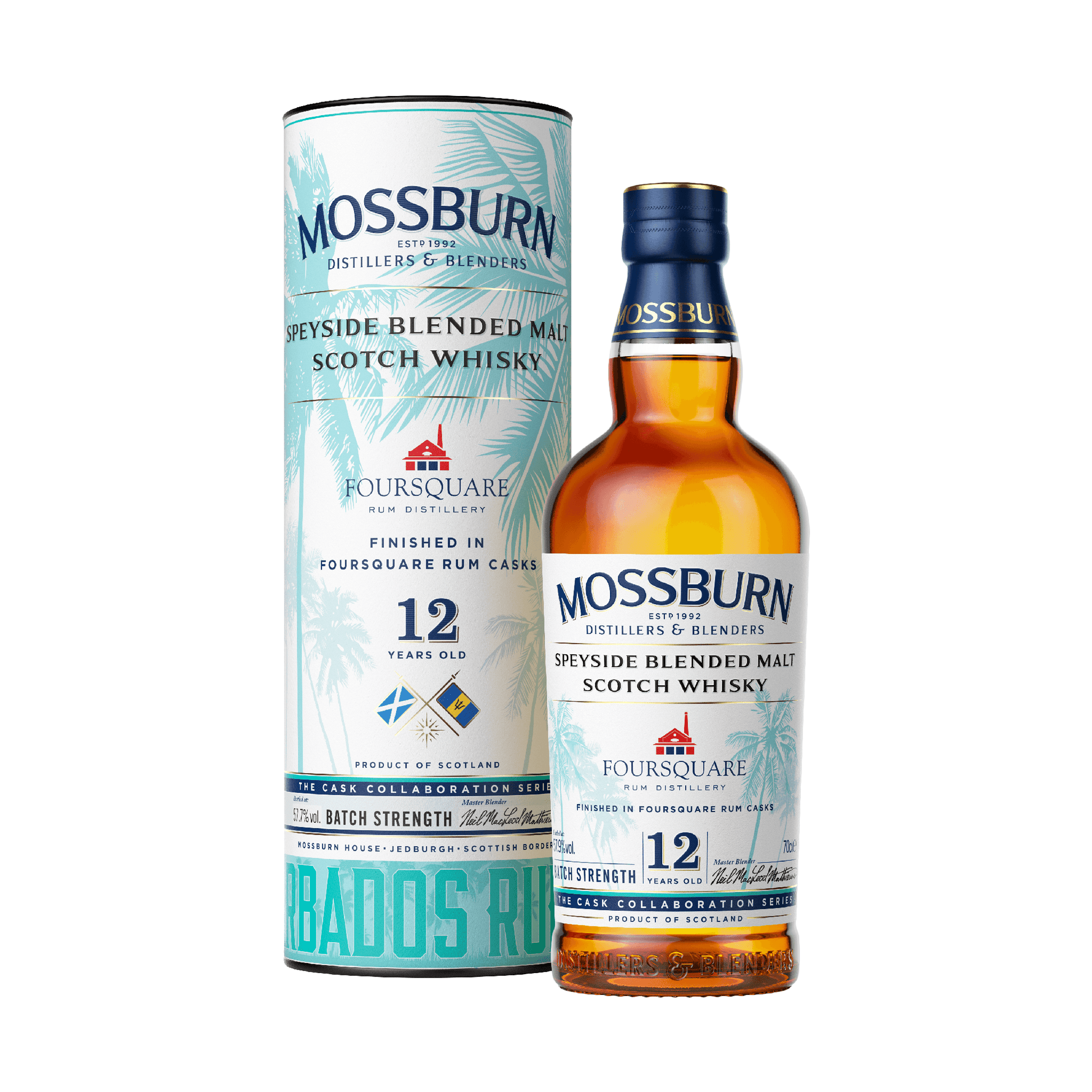 Mossburn Blended Malt Scotch Batch Strength Finished In Foursquare Rum Casks 12 Yr 115.4 - Liquor Geeks