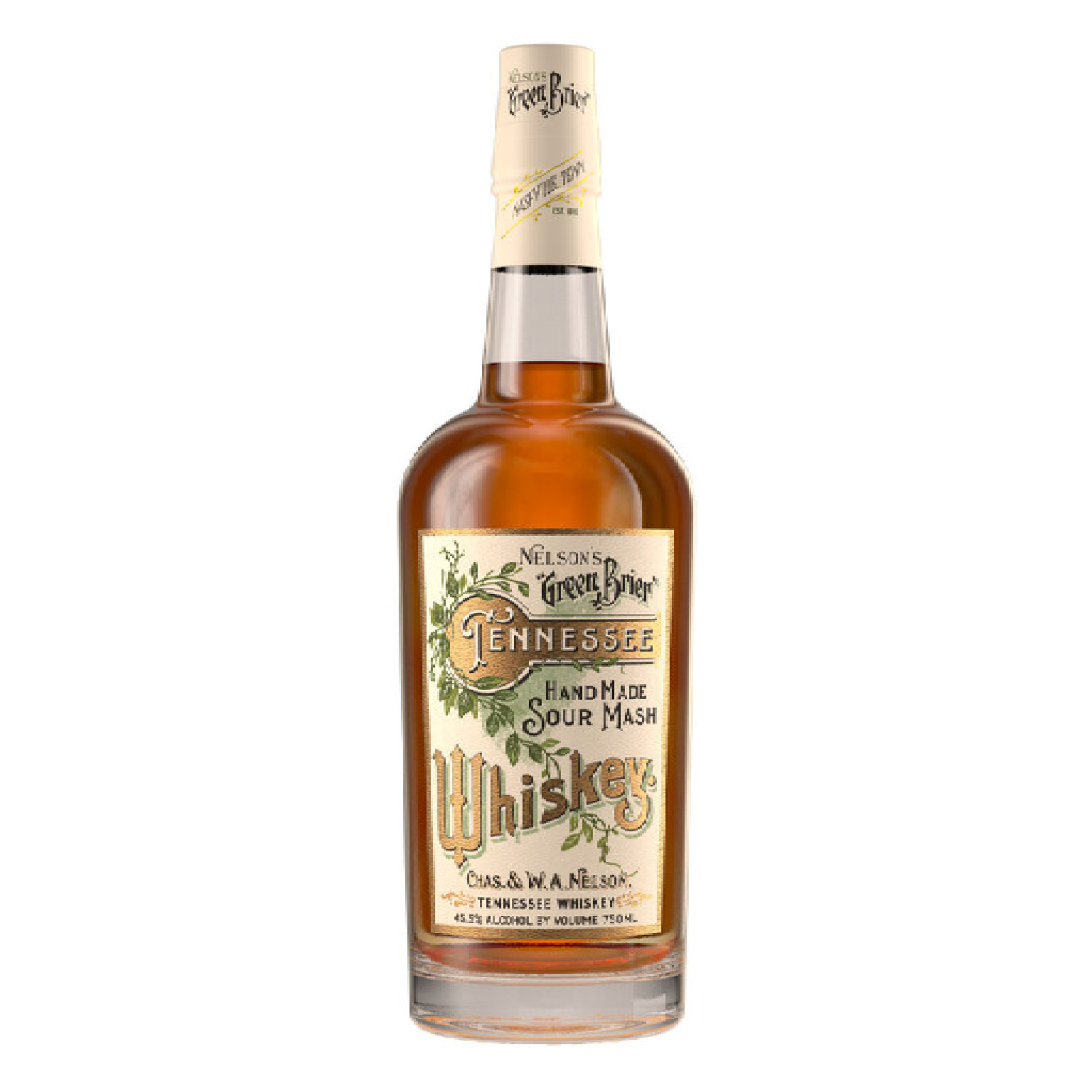 Nelson's Green Brier Tennessee Whiskey Hand Made Sour Mash - Liquor Geeks