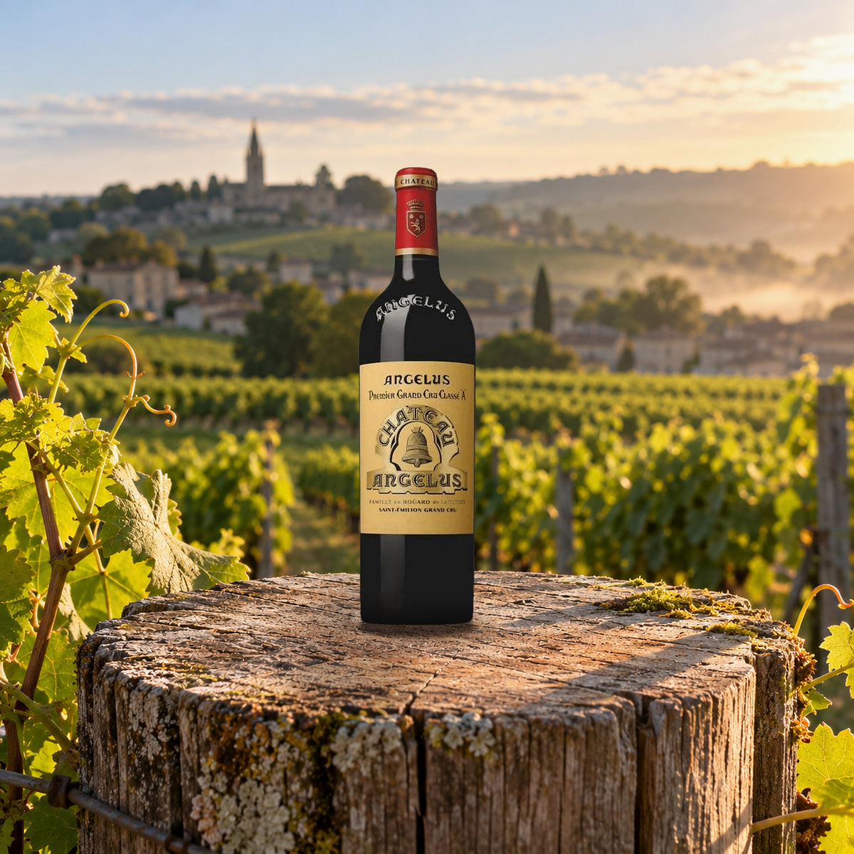 Chateau Angelus Saint Emilion Grand Cru 2022 With Wood Box oak gate fence - Liquor Geeks