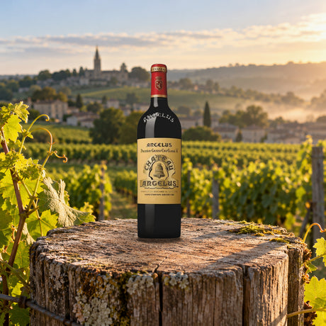 Chateau Angelus Saint Emilion Grand Cru 2022 With Wood Box oak gate fence - Liquor Geeks