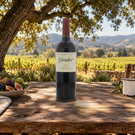 Schrader Cabernet Sauvignon To Kalon Vineyard Napa Valley 2023 oak tree picnic table - Liquor Geeks