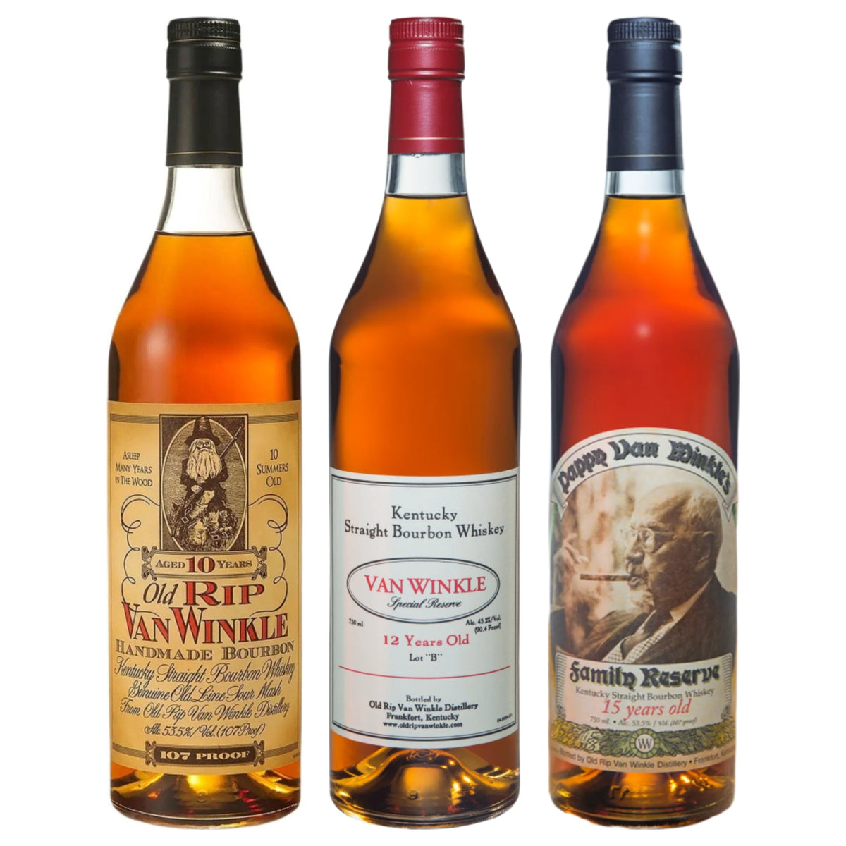Pappy Van Winkle 10, 12 & 15 Year Set