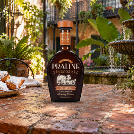 Praline Original Pecan Liqueur french quarter courtyard - Liquor Geeks