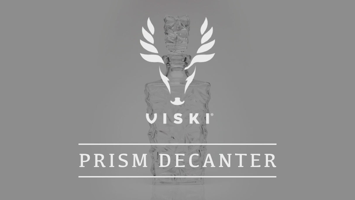Viski Prism Crystal Whiskey Decanter