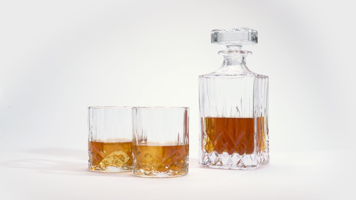 Viski Admiral Crystal Rocks Glasses, Set of 2