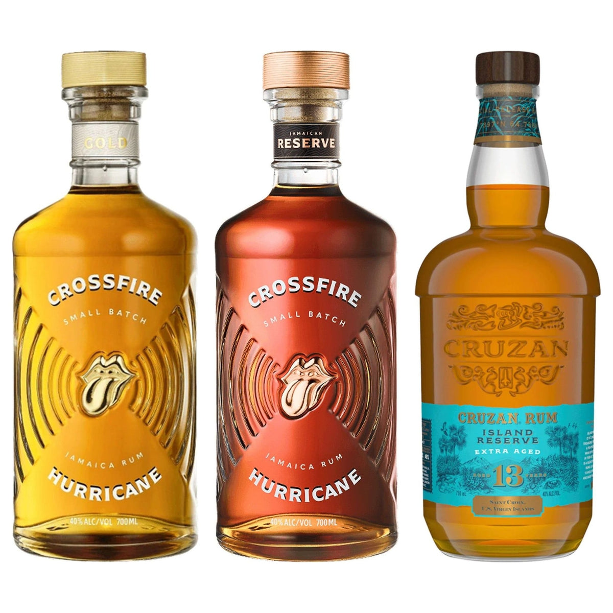 Rum Trio — Crossfire Hurricane Gold, Crossfire Hurricane Reserve & Cruzan Island Reserve 13