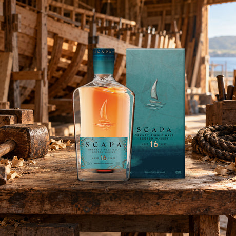 Scapa Single Malt Scotch 16 Year Old Whiskey boatshed bench - Liquor Geeks