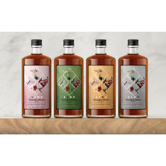 Shunka Shuto Japanese Blended Whisky Combo 3 Each Spring , Autumn , Summer & Winter - Liquor Geeks