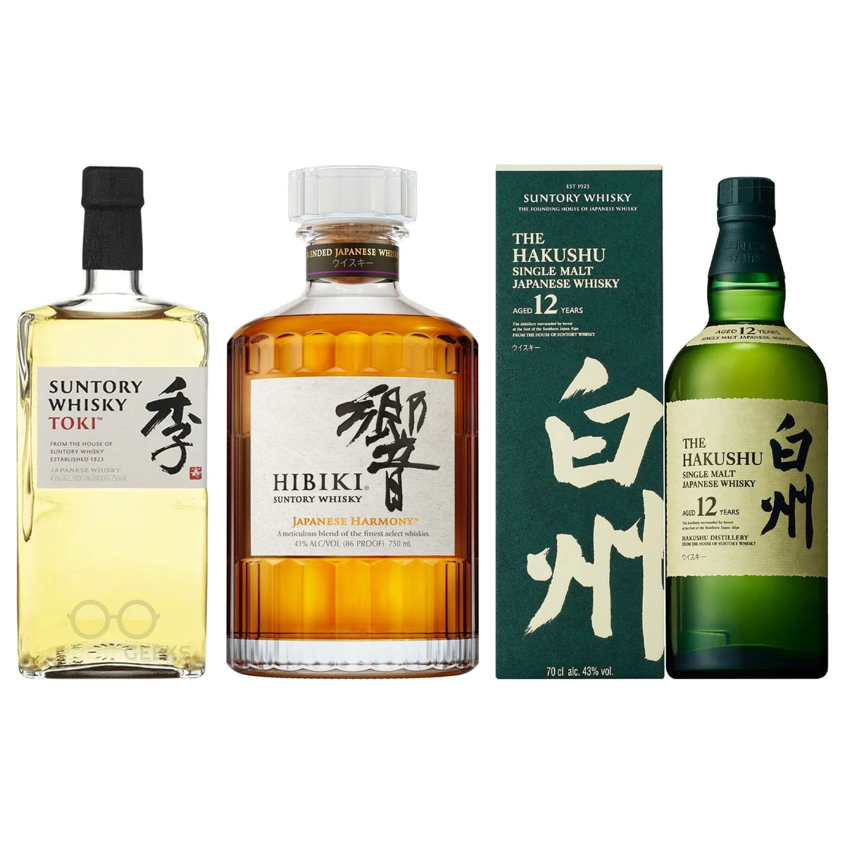 Suntory Trio — Toki, Hibiki Harmony & Hakushu 12 Year