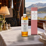 The Macallan 12 Year Old Double Cask Single Malt Scotch Whiskey railway dining car - Liquor Geeks