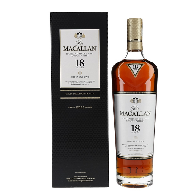 The Macallan 18 Year Old Sherry Oak Single Malt Scotch Whisky 2023 - Liquor Geeks