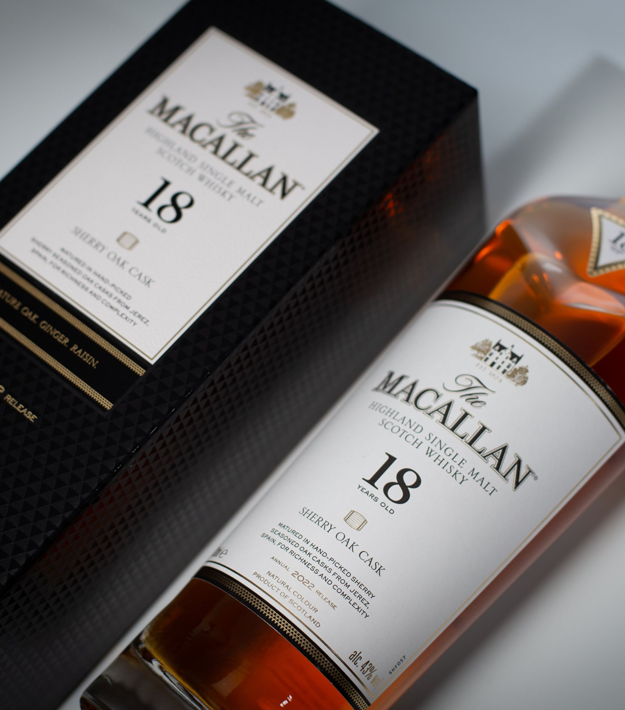 The Macallan 18 Year Old Sherry Oak Single Malt Scotch Whisky 2023 
