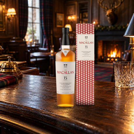 The Macallan Double Cask 15 Years Old Single Malt Scotch Whiskey highland hotel bar - Liquor Geeks