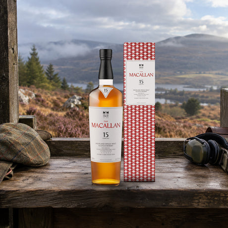 The Macallan Double Cask 15 Years Old Single Malt Scotch Whiskey shooting stand - Liquor Geeks