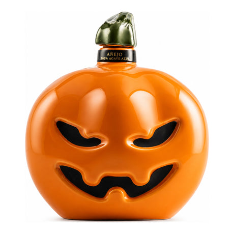 Tierra Sagrada Añejo Tequila Halloween Edition ceramic pumpkin bottle