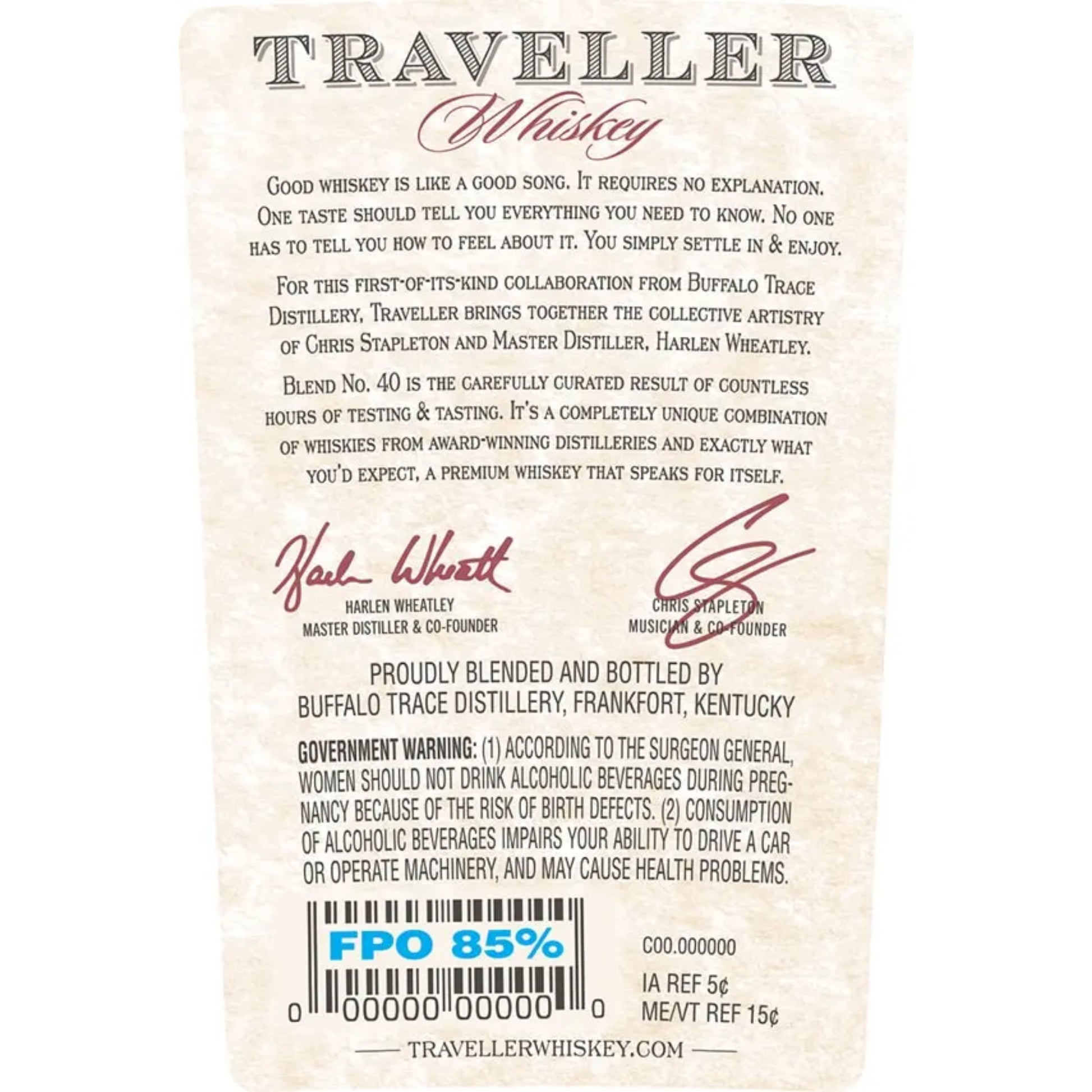 Traveller Blend No. 40 Whiskey by Chris Stapleton - Liquor Geeks