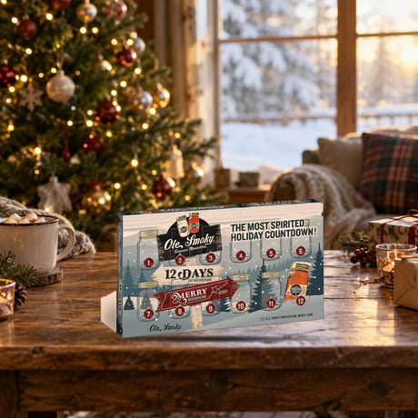 Ole Smoky 12 Days of Moonshine Holiday Pack 12 x 50mL christmas tree morning - Liquor Geeks