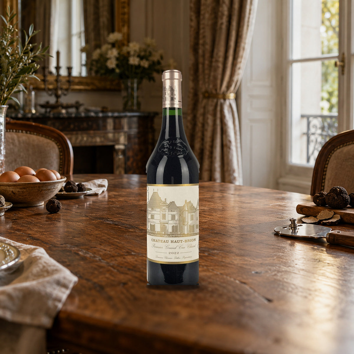 Chateau Haut Brion Pessac Leognan 2022 With Wood Box truffle dining table - Liquor Geeks