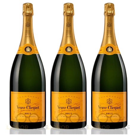 Veuve Clicquot Champagne Brut Yellow Label W/ Ice Jacket 3-Pack