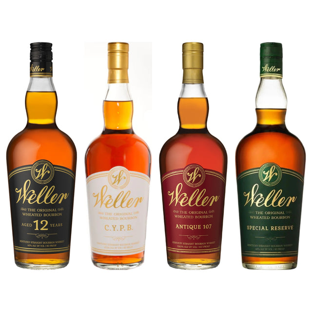 W.L. Weller Four — Special Reserve, Antique 107, 12 Year & C.Y.P.B.