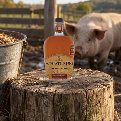 Whistlepig Straight Rye Whiskey Single Barrel 10 Year pig pen fence - Liquor Geeks